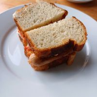 Sausage sandwich at The GreenHouse Cafe in Shrewsbury