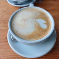 Oat latte at The GreenHouse Cafe in Shrewsbury