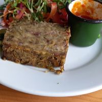 Nut roast with homemade chutney at The GreenHouse Cafe in Shrewsbury