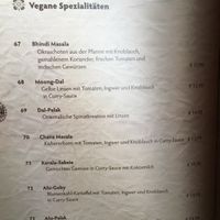 The new menu  at Taj Mahal in Langenargen