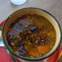 Soup of the Day - veggie & bean at Satellite in Santa Barbara