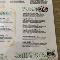 Vegan menu options   at Green Eggs Cafe - Midtown Village in Philadelphia