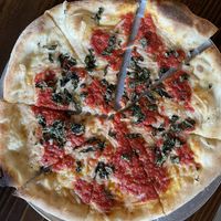 Margarita pizza with vegan cheese  #Veganuary at V Pizza in Jacksonville