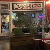 Outdoor seating area ￼ at Mestizo Fusion Cuisine in West Palm Beach