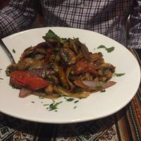 Mushrooms with noodles  at Mestizo Fusion Cuisine in West Palm Beach