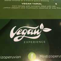 Vegan menu  at Mestizo Fusion Cuisine in West Palm Beach