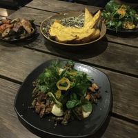 3 different vegan options  at The Boatbuilders Yard in Melbourne