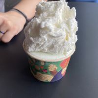 Calamansi gelato stacked on pandan sticky rice gelato  at Beku Gelato in Carlton