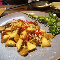 Stir fried mushrooms at Oneness Chay in Hanoi