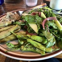 Vegan organic farmer’s plate from local farmers. EXCELLENT!!! at Earl's in Winston-salem