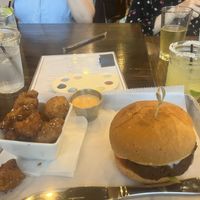Black bean burger and panko cauliflower   at Melt Kitchen and Bar in Greensboro