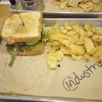 Some veggie sandwich, hummus, veggies, no feta. at Industry in San Marcos