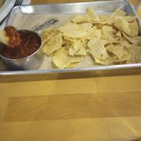 Chips and salsa is amazing! But spicy, be warned 😃 at Industry in San Marcos