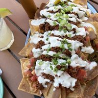 Vegan nachos with soy chorizo. It’s bigger than it looks!   at Loco Pez - Fishtown in Philadelphia