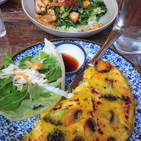 Lemongrass and Chilli Tofu and Vegan Pancake at Saigon Kingdom - Beach St in Queenstown