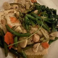 The vegan ravioli with olive oil and garlic   at Terramia Ristorante in Boston