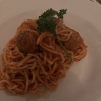 Spaghetti with vegan meatballs   at Terramia Ristorante in Boston
