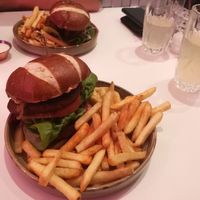 Kalifornia Burgers with thyme fries and lemonades at Kalifornia Kitchen in London