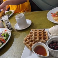 Waffles, Nachos, Ect at Embassy Vegetarian Cafe in Katoomba