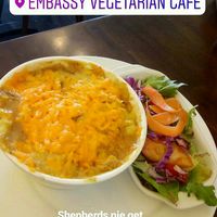 Shepherds pie at Embassy Vegetarian Cafe in Katoomba