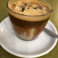 Iced latte at Embassy Vegetarian Cafe in Katoomba