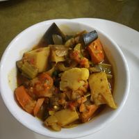 Indonesian vegetables at Embassy Vegetarian Cafe in Katoomba