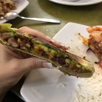 Bean burrito at Embassy Vegetarian Cafe in Katoomba