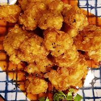 The fried cauliflower with sweet chili sauce - delicious! at Drunken Vegan - 드렁큰비건 in Seoul