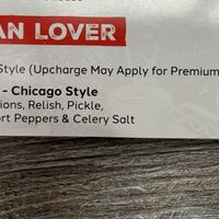 Vegan menu options   at Devil Dawgs on State in Chicago