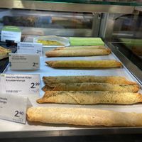 3 out of 4 of the crunchy rolls are vegan  at denn's Biomarkt - Rheinstr in Berlin