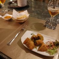 Vegan samosa. at Uit India in Alkmaar