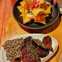 Nachos. Miso aubergine. at SACRO in Buenos Aires