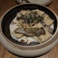 Ravioles con trufa y avellanas at SACRO in Buenos Aires