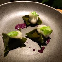 Kimchi dumplings  at SACRO in Buenos Aires