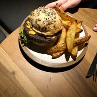 Vegan burger at SACRO in Buenos Aires