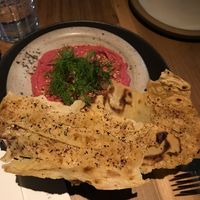 hummus de remolacha  at SACRO in Buenos Aires
