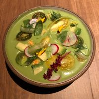Green gazpacho at SACRO in Buenos Aires