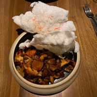 wild mushrooms stir-fry at SACRO in Buenos Aires