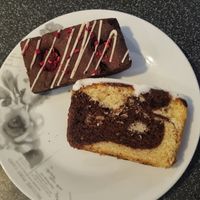 Raspberry Brownie and Marble Loaf at Little Fitzroy Coffee in Edinburgh
