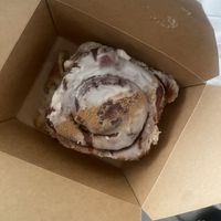 Cinnamon bun  at Little Fitzroy Coffee in Edinburgh