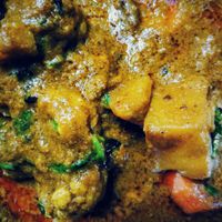 Bombay potatoes at Bhaji Curry House in Guanajuato