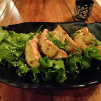 Very overpriced gyoza at Ensō Sushi in Manuel Antonio