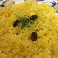 SAffron rice at Sharma in Kanazawa