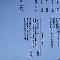 Menu at Handmade in Olsztyn