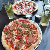 Fifth and sixth pizzas & mojito lemon tea at Handmade in Olsztyn