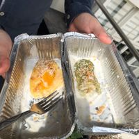 71 fried mango (left)and 70 fried banana (right) at Quan Xanh in Leipzig