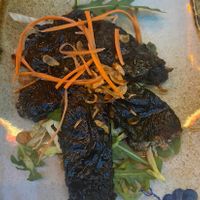 Appetizer - tofu in leaves   at Quan Xanh in Leipzig