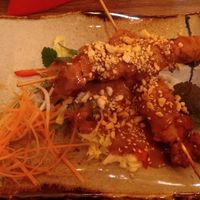 "Chicken" skewers at Quan Xanh in Leipzig