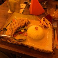 Sa Ol with fried mock duck at Quan Xanh in Leipzig