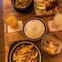 Tofu variations with rice  at Quan Xanh in Leipzig